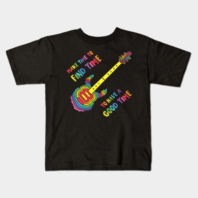 Make Time Kids T-Shirt by RaminNazer